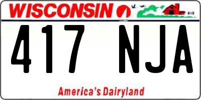 WI license plate 417NJA