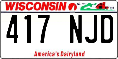 WI license plate 417NJD