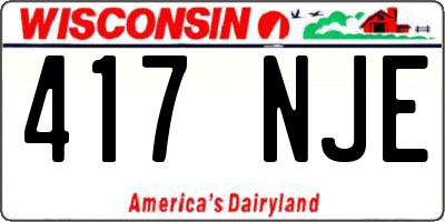 WI license plate 417NJE