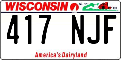 WI license plate 417NJF