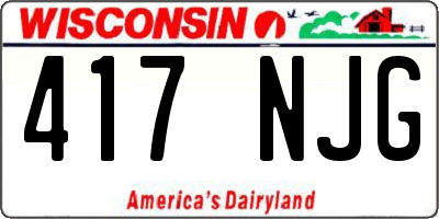 WI license plate 417NJG