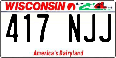WI license plate 417NJJ