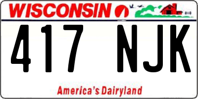 WI license plate 417NJK