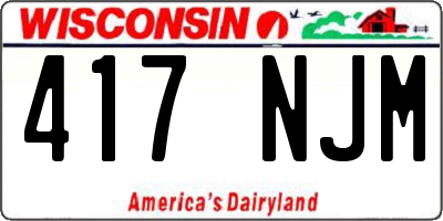 WI license plate 417NJM