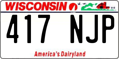 WI license plate 417NJP