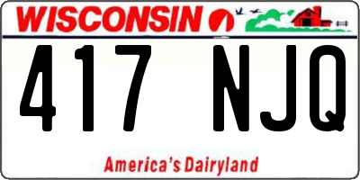 WI license plate 417NJQ