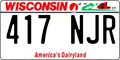 WI license plate 417NJR