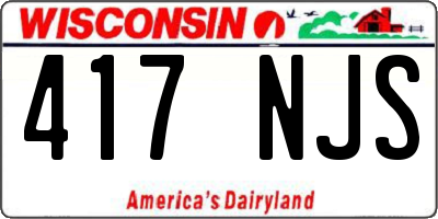WI license plate 417NJS