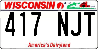 WI license plate 417NJT