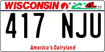 WI license plate 417NJU