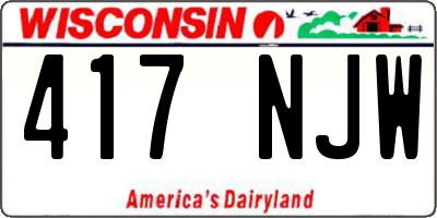 WI license plate 417NJW