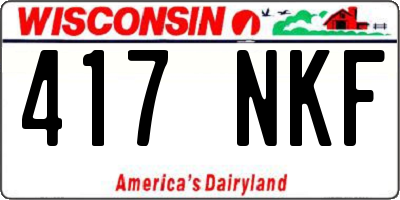 WI license plate 417NKF