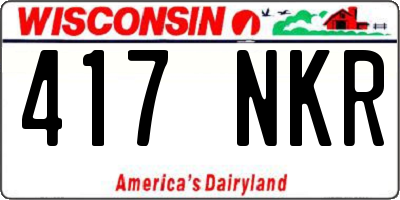 WI license plate 417NKR
