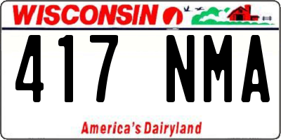 WI license plate 417NMA