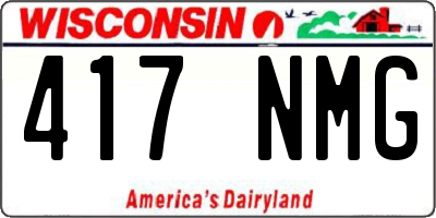 WI license plate 417NMG