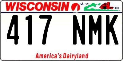WI license plate 417NMK