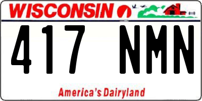WI license plate 417NMN