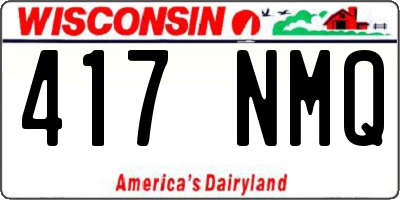 WI license plate 417NMQ