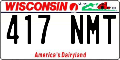 WI license plate 417NMT