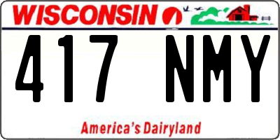 WI license plate 417NMY
