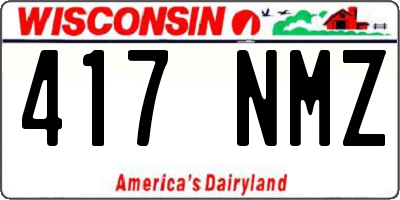 WI license plate 417NMZ