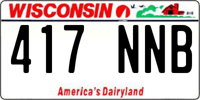 WI license plate 417NNB