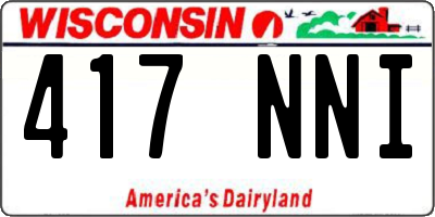 WI license plate 417NNI
