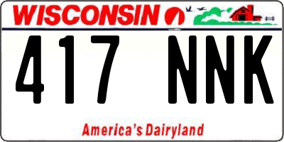 WI license plate 417NNK
