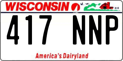 WI license plate 417NNP