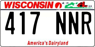 WI license plate 417NNR