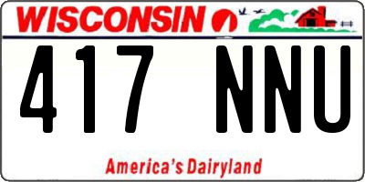 WI license plate 417NNU