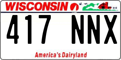 WI license plate 417NNX