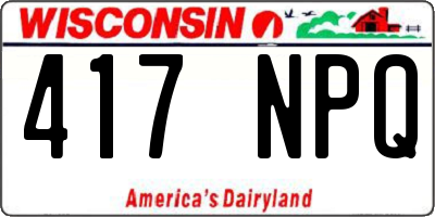 WI license plate 417NPQ