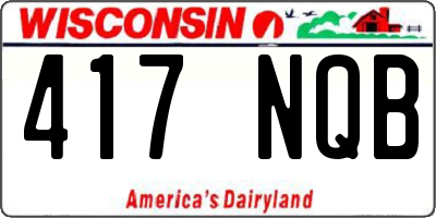 WI license plate 417NQB