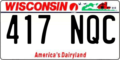 WI license plate 417NQC
