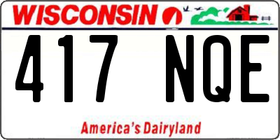 WI license plate 417NQE