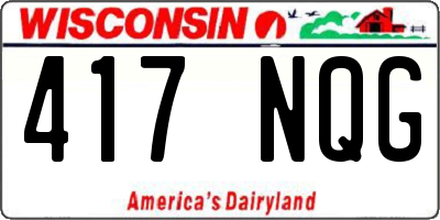 WI license plate 417NQG