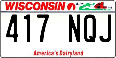 WI license plate 417NQJ