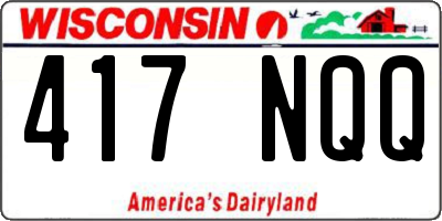 WI license plate 417NQQ