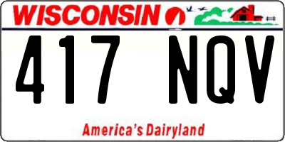 WI license plate 417NQV
