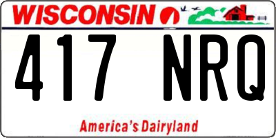 WI license plate 417NRQ