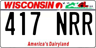 WI license plate 417NRR