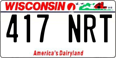 WI license plate 417NRT