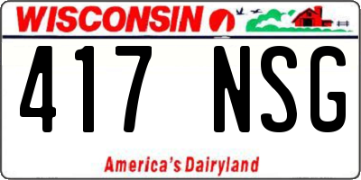 WI license plate 417NSG