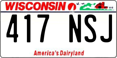 WI license plate 417NSJ