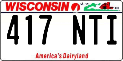 WI license plate 417NTI