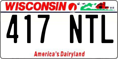 WI license plate 417NTL