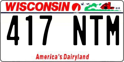 WI license plate 417NTM