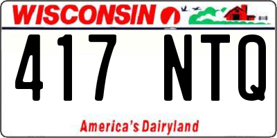 WI license plate 417NTQ