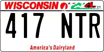 WI license plate 417NTR